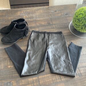 EUC! Girl’s Faux Leather Front Legging Size 6x